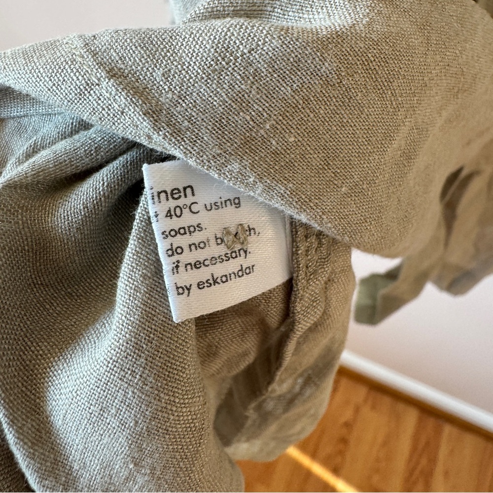 Eskandar Linen Lagenlook Button Down Oversized Blouse Top - Picture 3 of 7